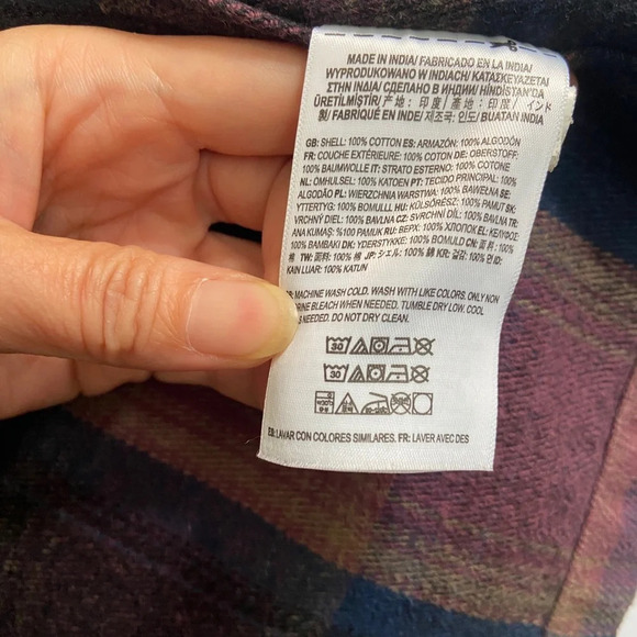 VANS Plaid Oversized Heavyhitter Flannel Button Down Shacket Shirt Sz S - Picture 12 of 15